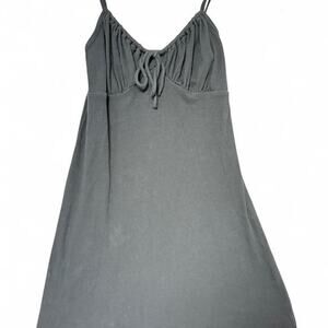 American Eagle black cotton babydoll dress with adjustable Straps and tie up